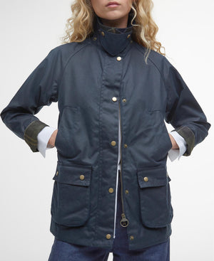 Barbour Acorn Wax Jacket Navy