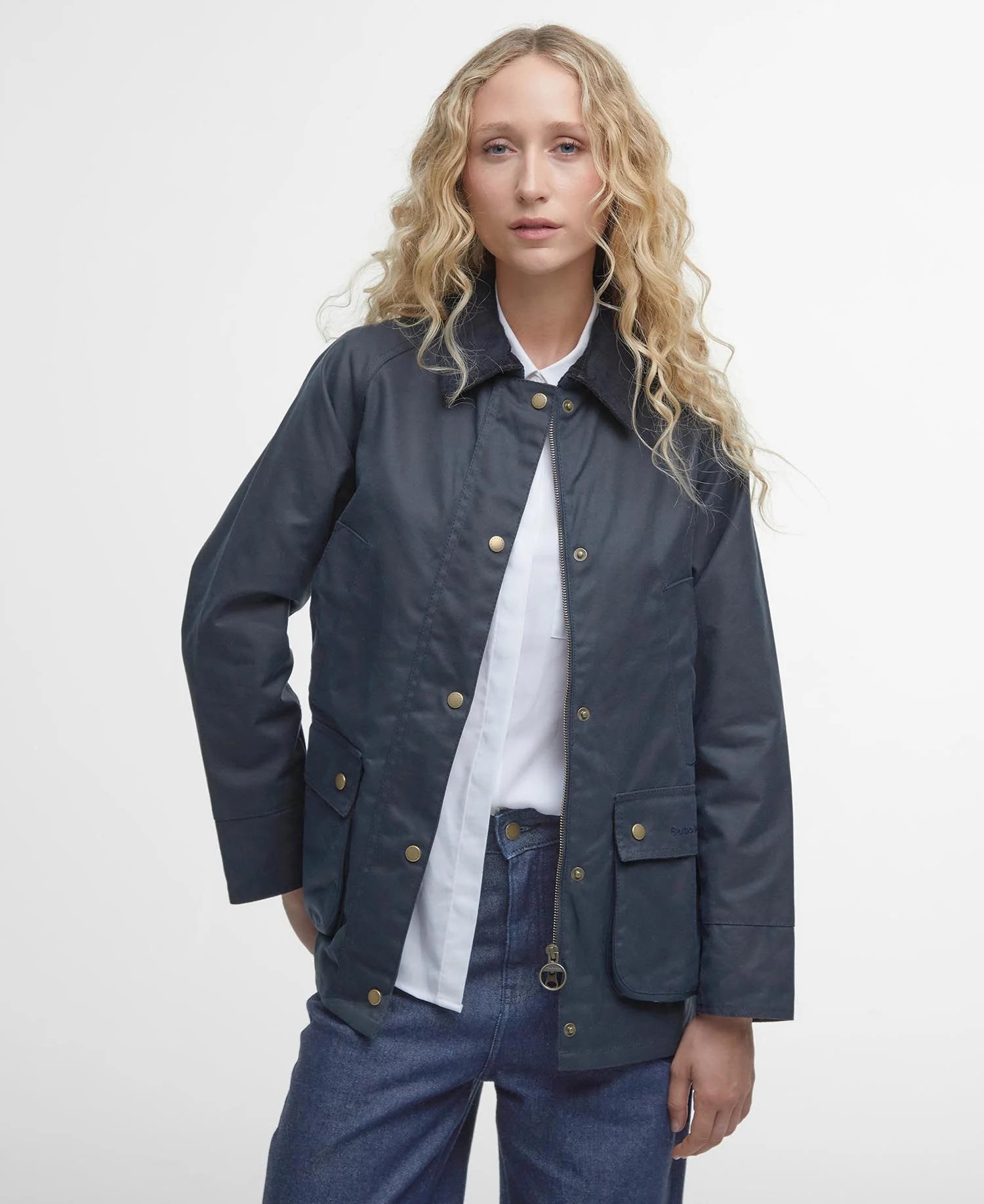 Barbour Acorn Wax Jacket Navy