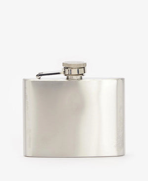 Barbour 4oz Hinged Hip Flask with Leather Case