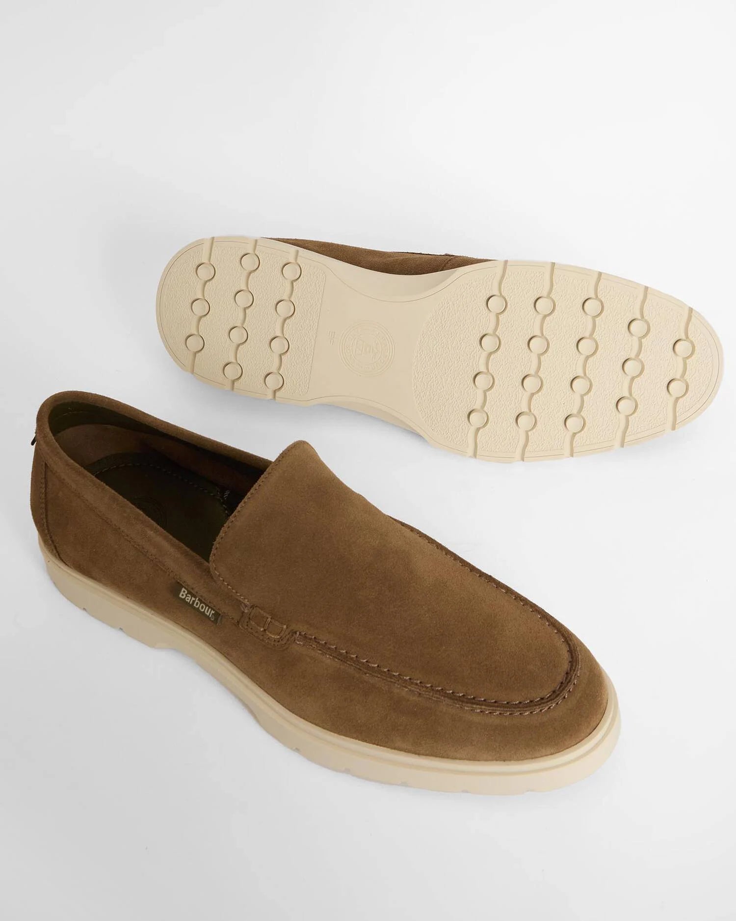 Barbour Carty Taupe Suede Loafer