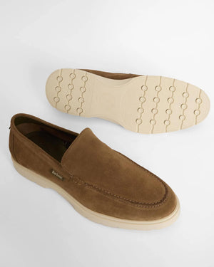 Barbour Carty Taupe Suede Loafer
