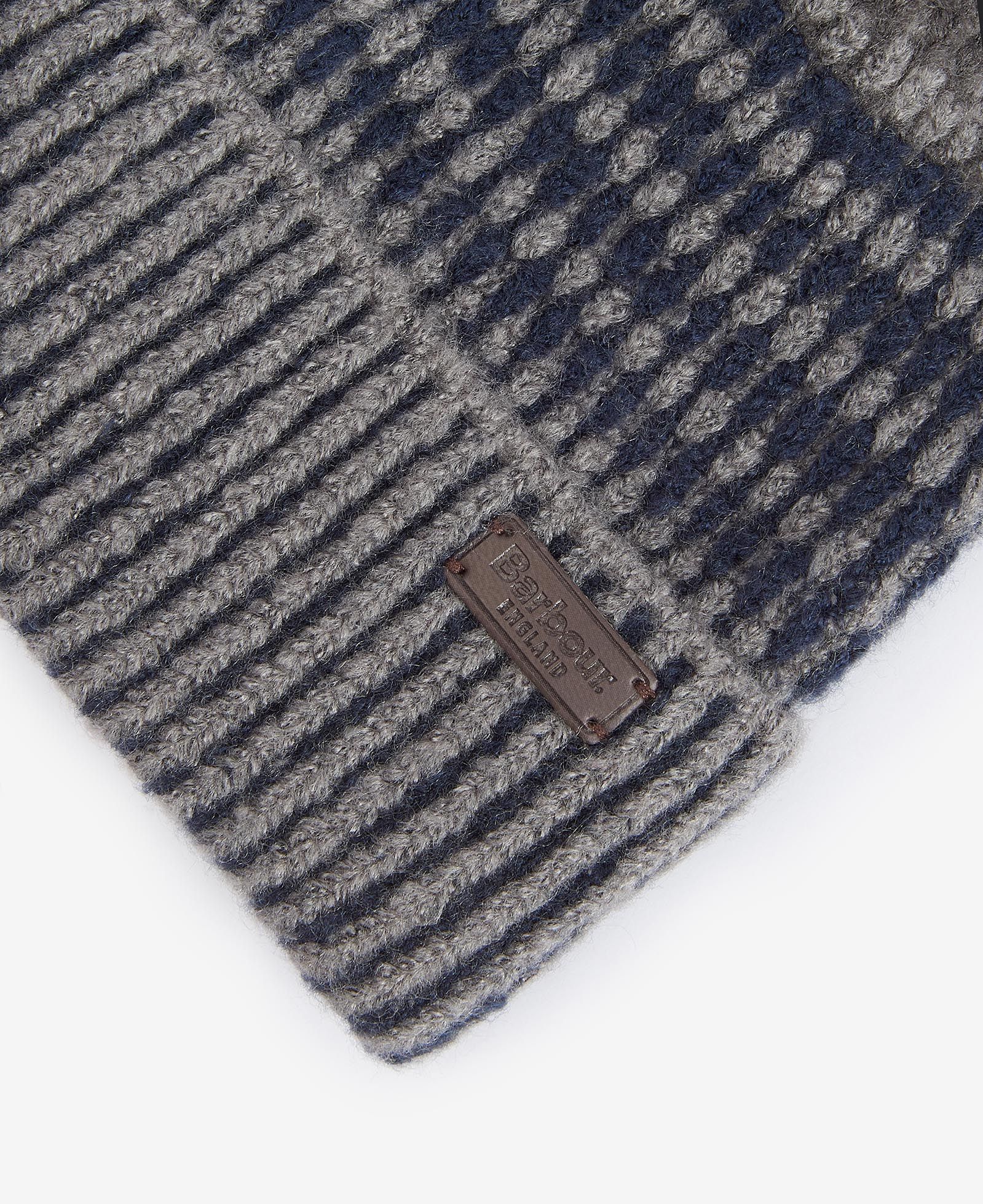 Barbour Harray Blue Granite Beanie Hat