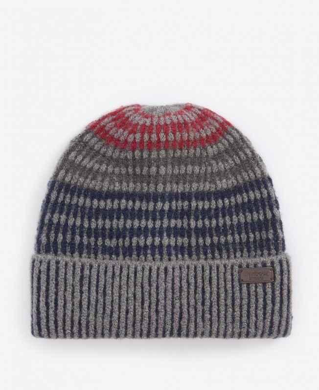 Barbour Harray Blue Granite Beanie Hat