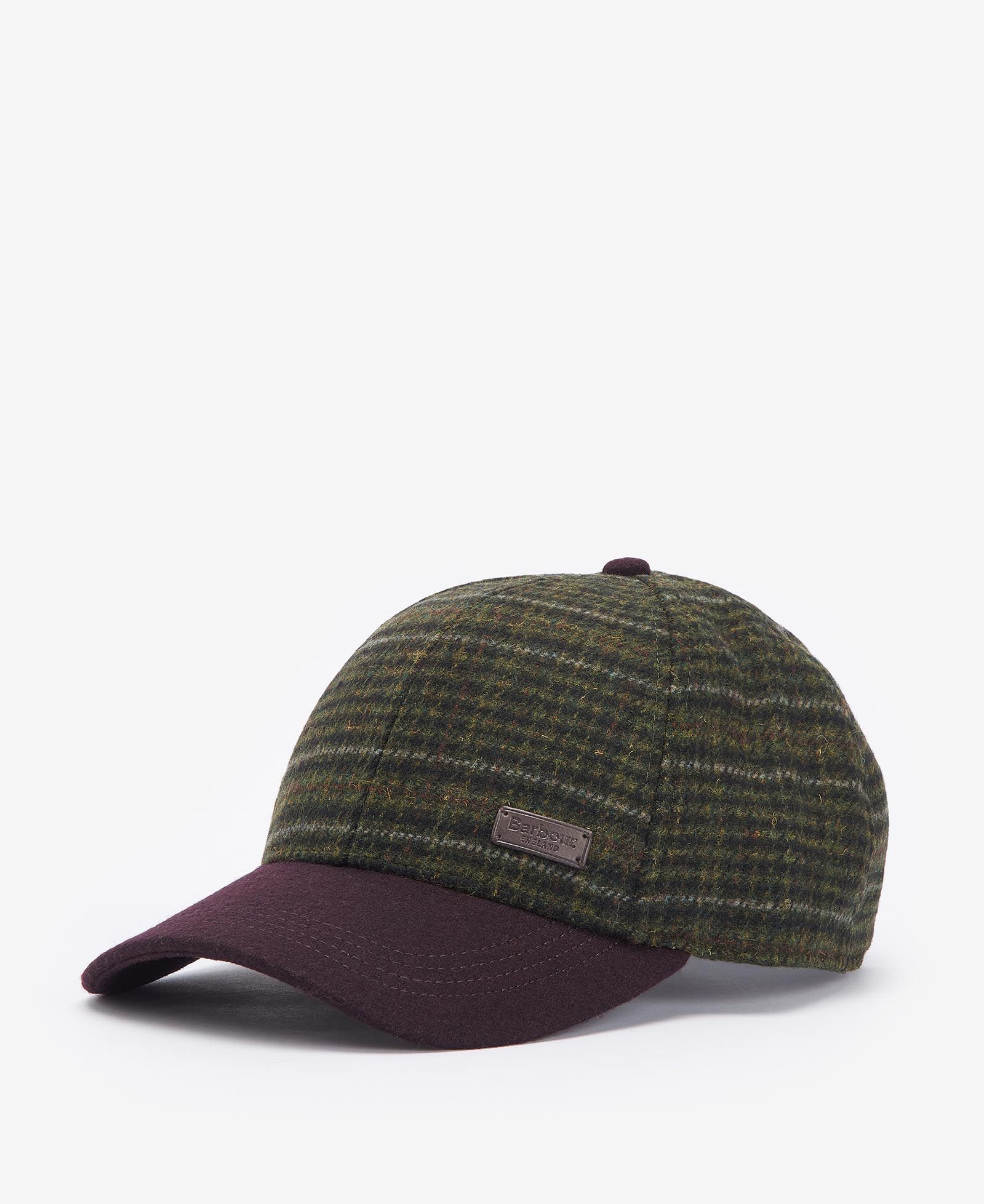 Barbour Clyde Brown & Olive Plaid Cap