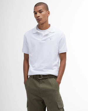 Barbour Sports White Short-Sleeved Polo Shirt