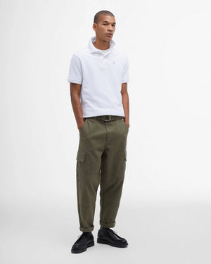 Barbour Sports White Short-Sleeved Polo Shirt
