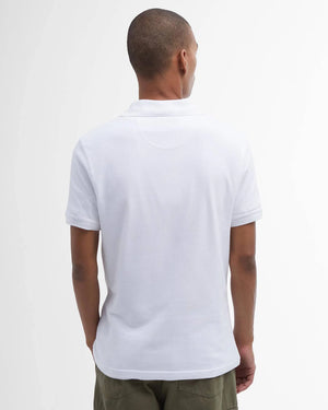 Barbour Sports White Short-Sleeved Polo Shirt