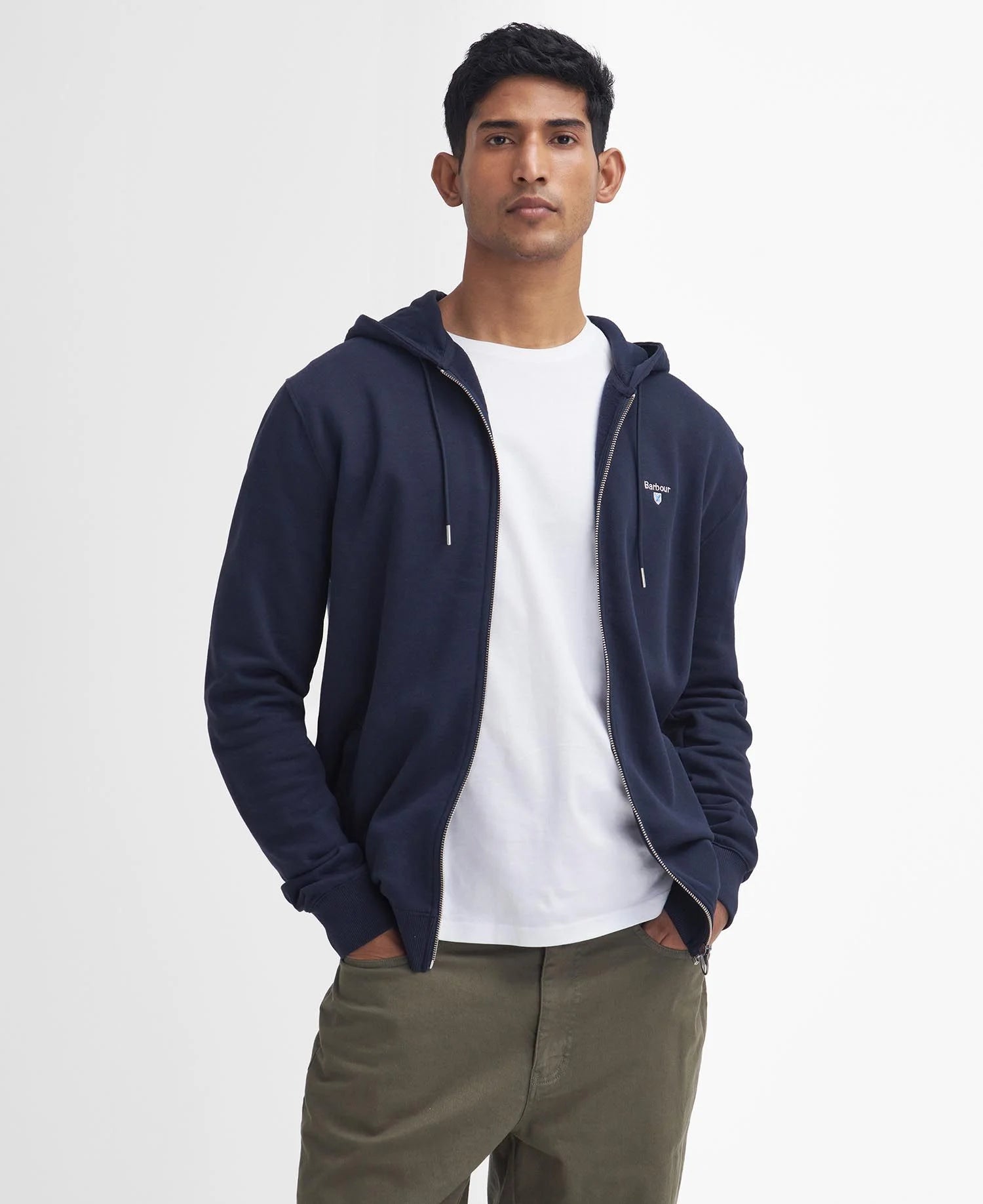 Barbour Beckhill Zip-Up Navy Hoodie