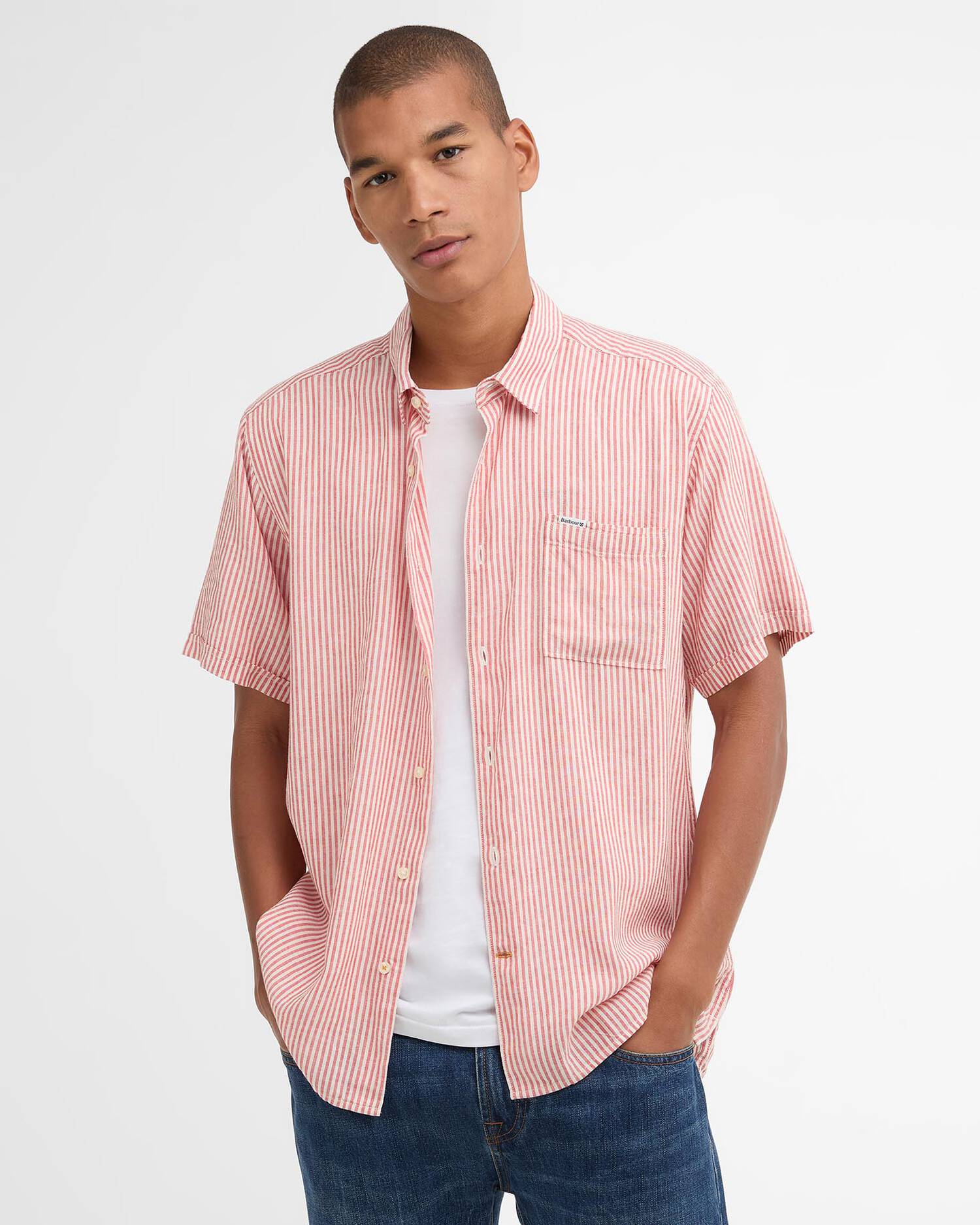 Barbour Deerpark Red Regular Short-Sleeved Shirt