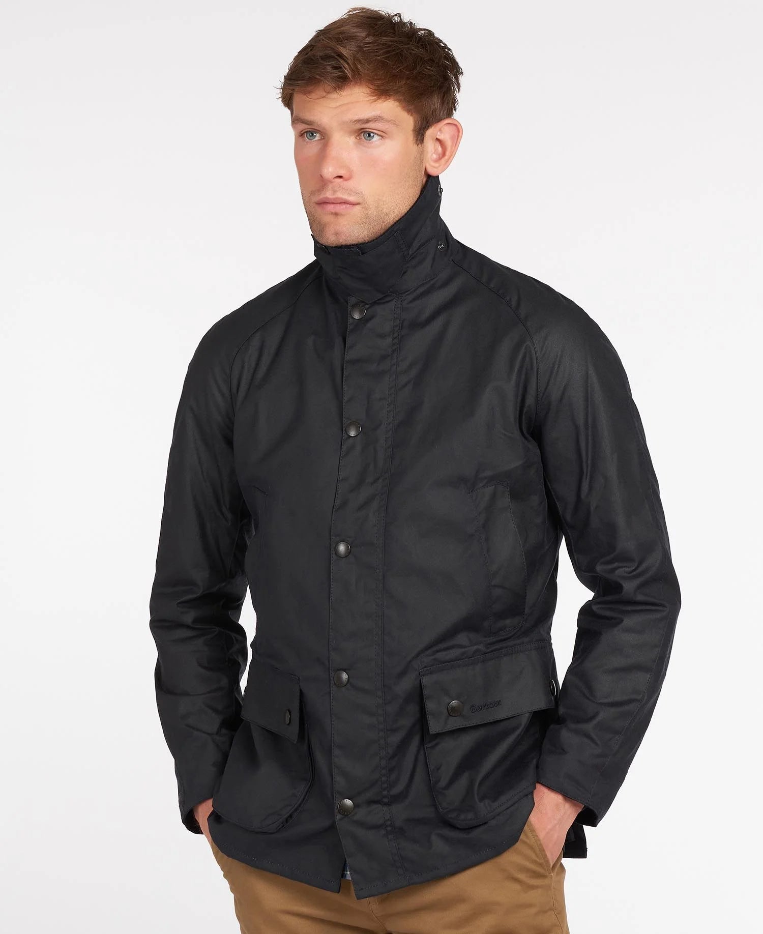 Barbour Ashby Navy Wax Jacket