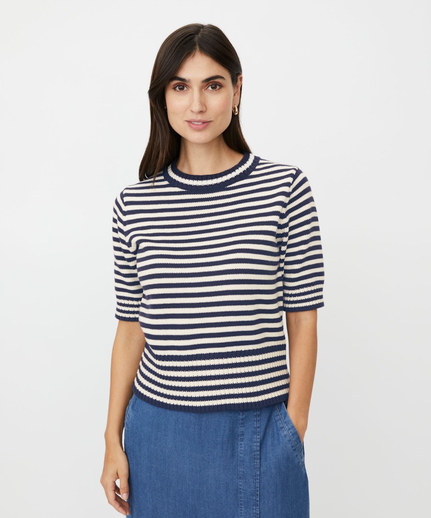 Masai Faeleen Navy Blazer 1/2 Sleeve Top