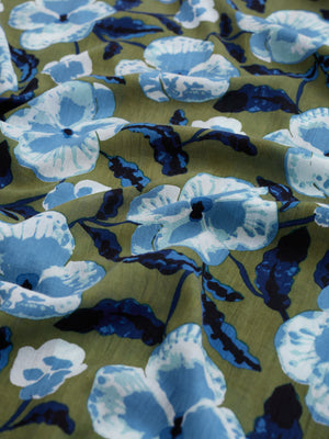 Seasalt Spring Pansy Seagrass May Garland Circle Scarf