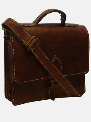 Berber Leather 'The Casablanca' Dark Brown Mini Satchel