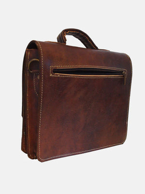 Berber Leather 'The Casablanca' Dark Brown Mini Satchel