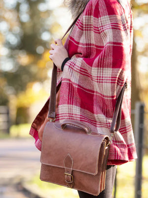 Berber Leather 'The Casablanca' Dark Brown Mini Satchel