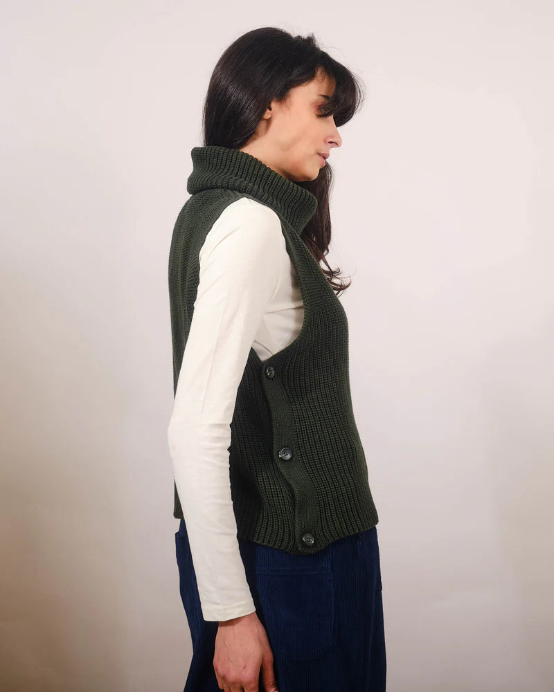 Pretty Vacant Monaco Dark Green Side Button Tank