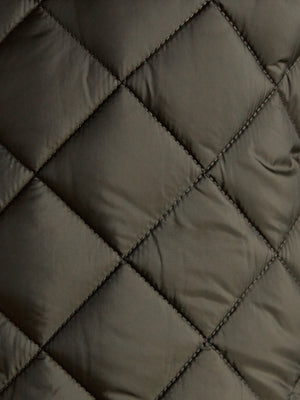 Joules Braemar Luxe Khaki Green Showerproof Diamond Quilted Gilet