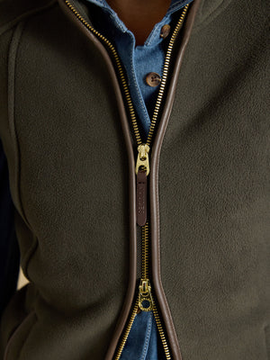 Joules Heritage Khaki Green Regular Fleece Gilet