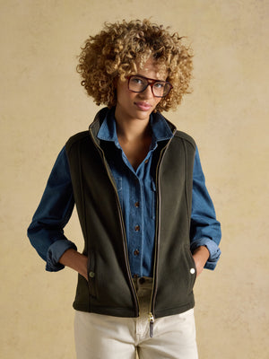 Joules Heritage Khaki Green Regular Fleece Gilet