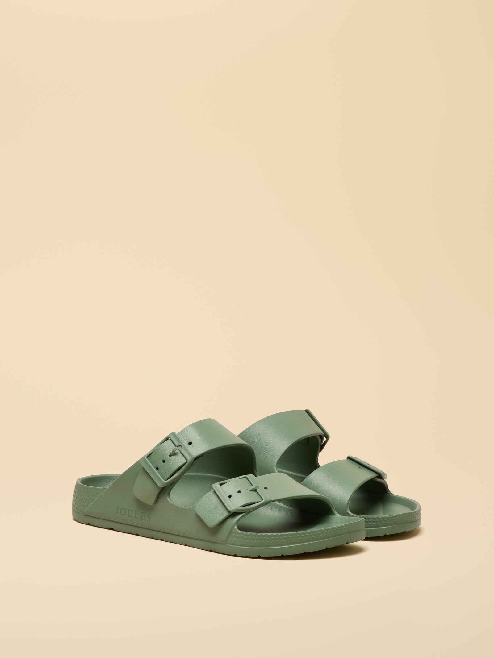 Joules Sunseeker Sage Green EVA Double Buckle Sliders
