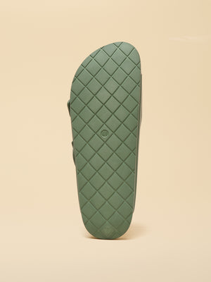Joules Sunseeker Sage Green EVA Double Buckle Sliders