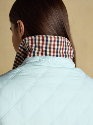 Joules Harrogate Blue Showerproof Diamond Quilted Barn Jacket