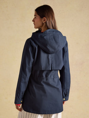 Joules Portwell Navy Waterproof Raincoat With Hood