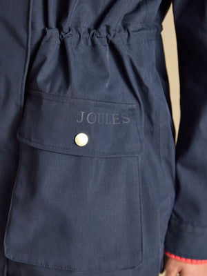 Joules Portwell Navy Waterproof Raincoat With Hood