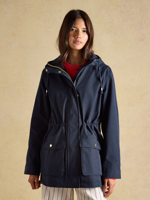 Joules Portwell Navy Waterproof Raincoat With Hood