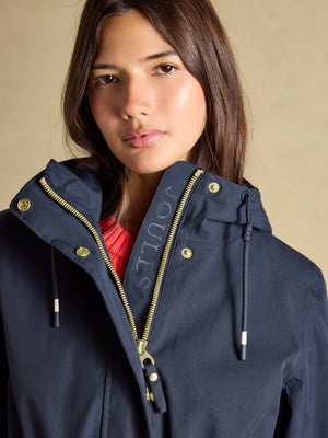 Joules Portwell Navy Waterproof Raincoat With Hood