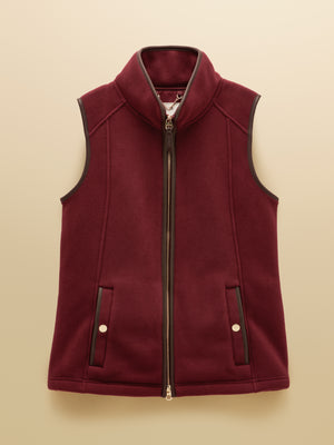 Joules Heritage Port Red Regular Fleece Gilet
