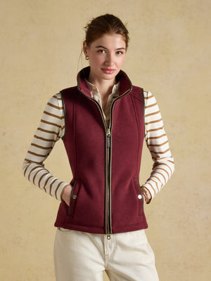 Joules Heritage Port Red Regular Fleece Gilet