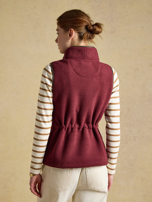 Joules Heritage Port Red Regular Fleece Gilet
