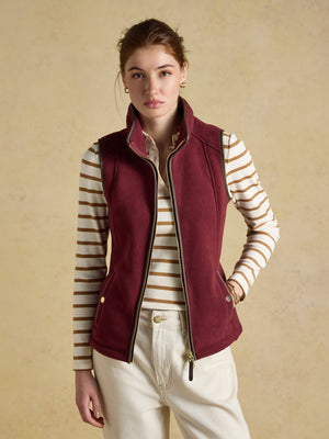 Joules Heritage Port Red Regular Fleece Gilet