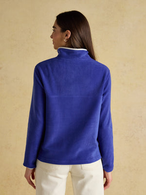 Joules Lulworth Blue Funnel Neck Fleece