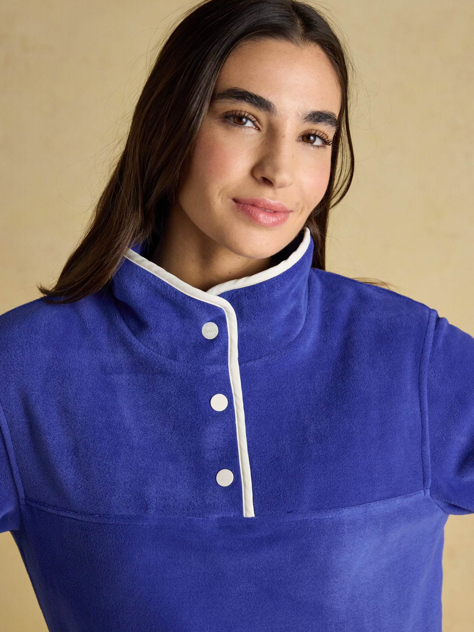 Joules Lulworth Blue Funnel Neck Fleece