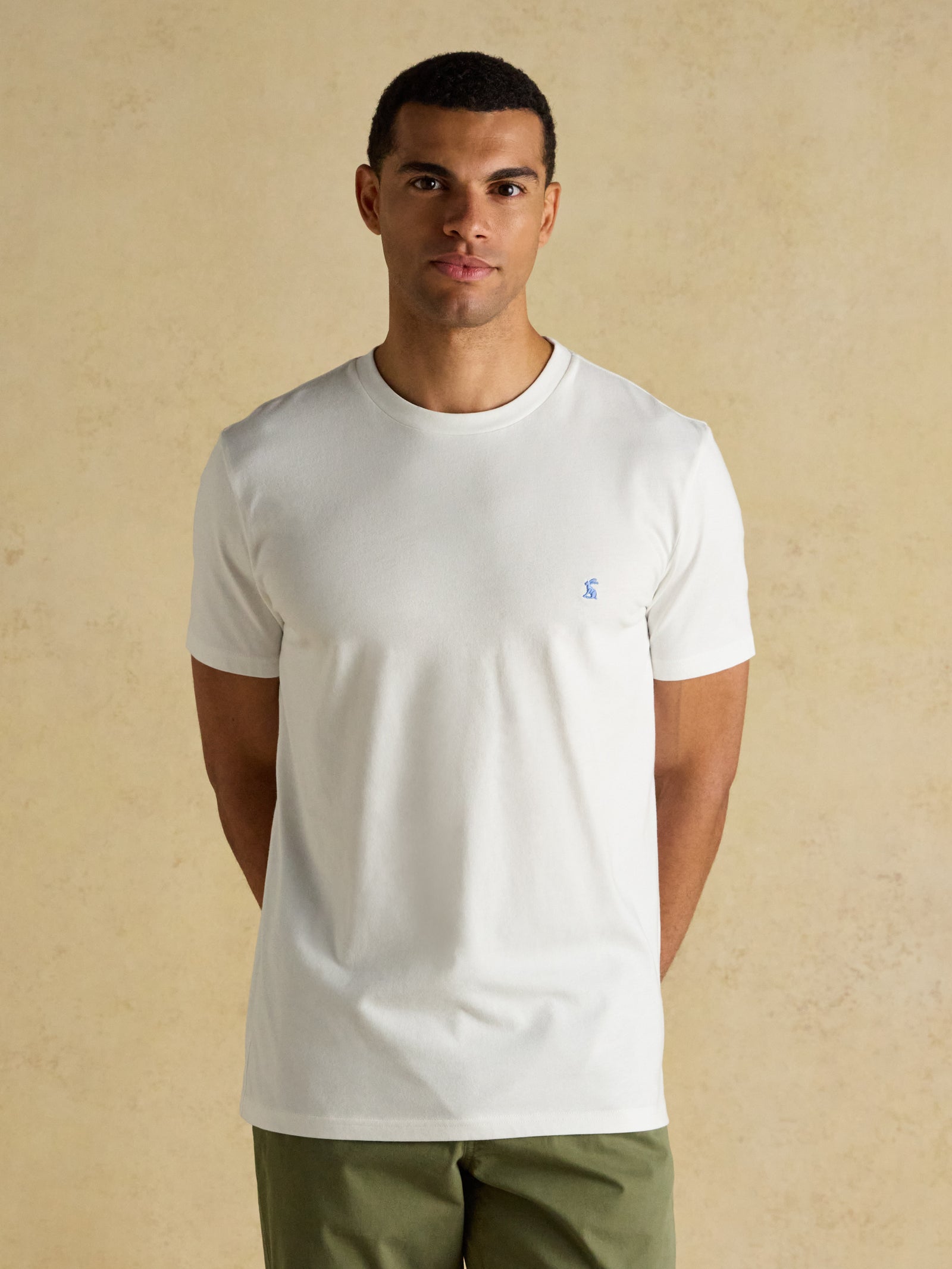 Joules Everyday White Classic Fit Cotton T-Shirt