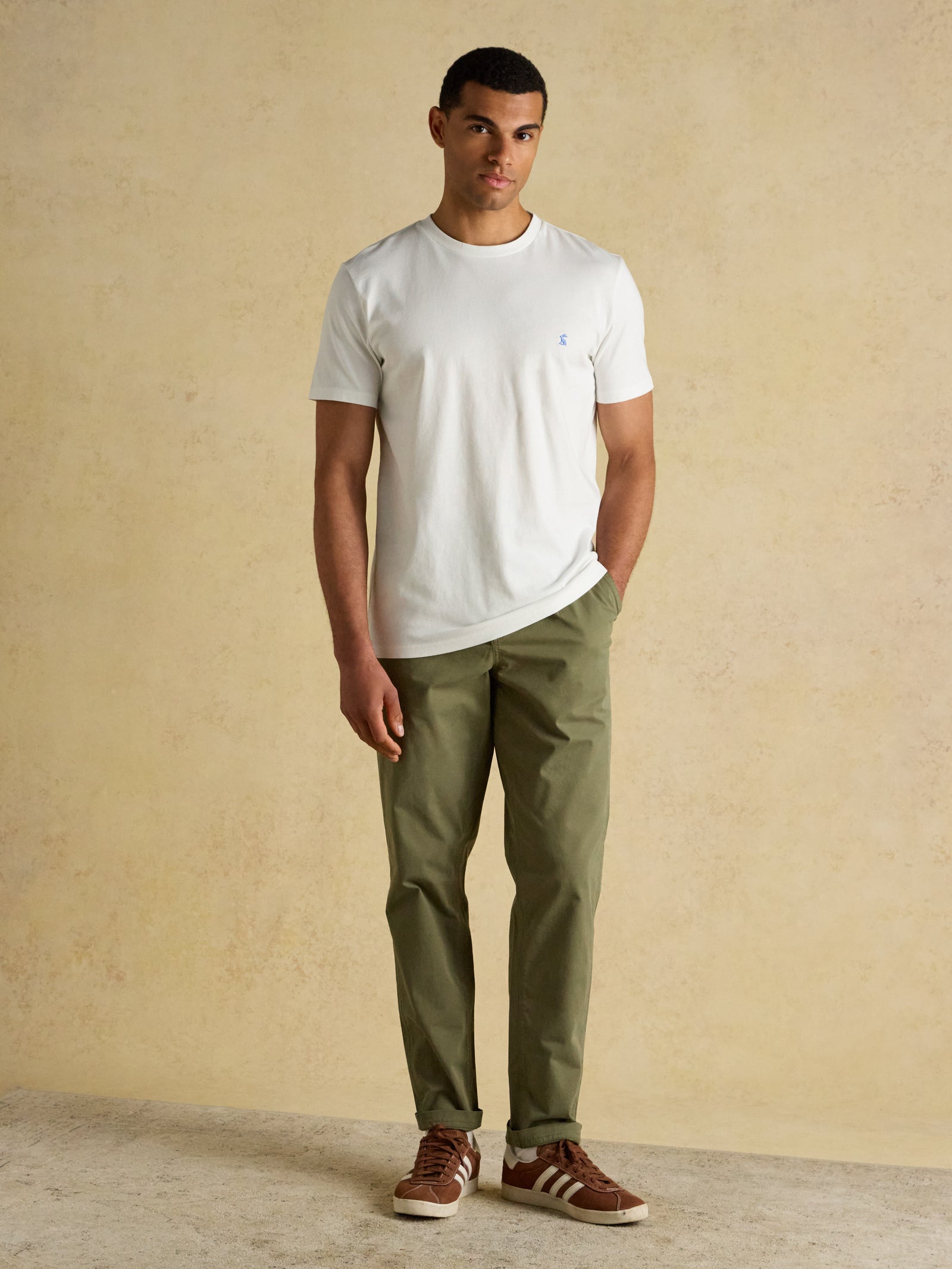 Joules Everyday White Classic Fit Cotton T-Shirt