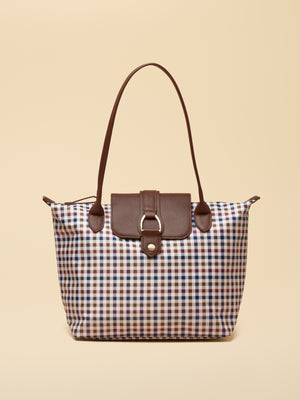 Joules Edie Gingham Tote Shoulder Bag