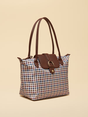 Joules Edie Gingham Tote Shoulder Bag