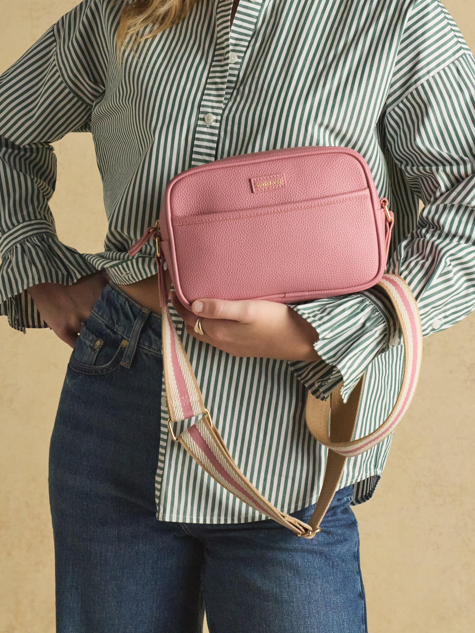 Joules Trent Pink Cross Body Bag with Adjustable Thick Strap