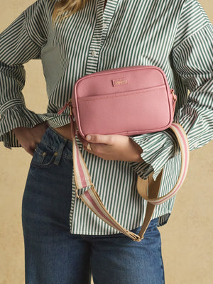 Joules Trent Pink Cross Body Bag with Adjustable Thick Strap