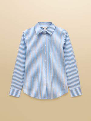 Joules Classic Fit Blue Striped Poplin Shirt