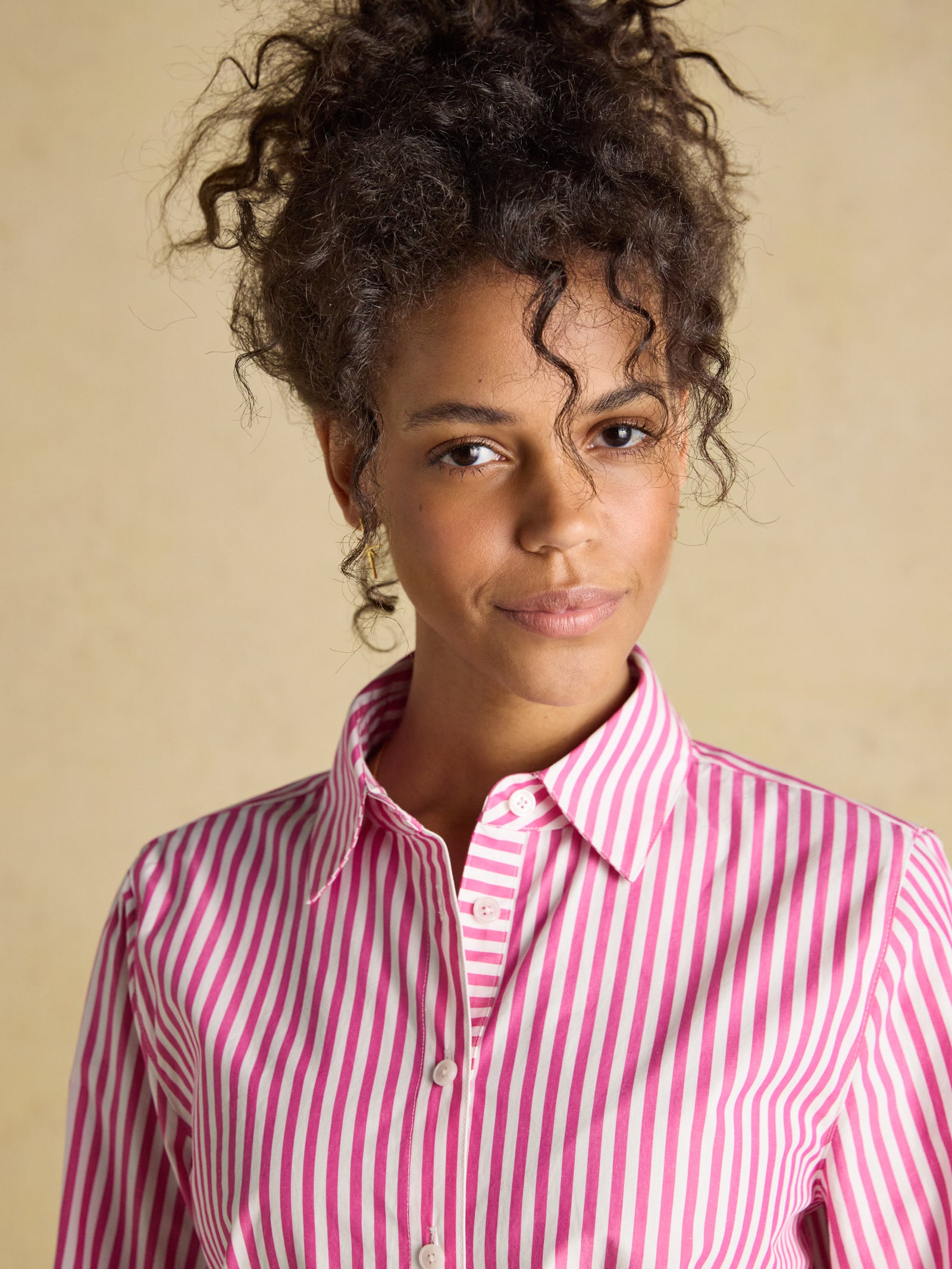Joules Classic Fit Pink Striped Poplin Shirt