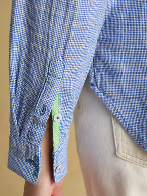 Joules Ida Blue Long Sleeve Cotton Shirt