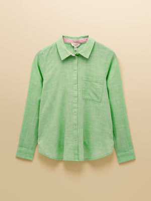 Joules Ida Green Long Sleeve Cotton Shirt