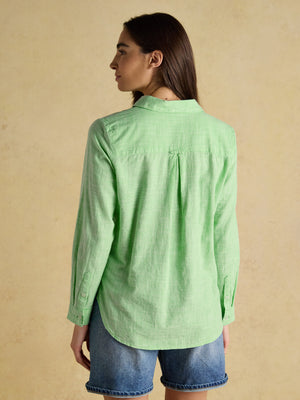 Joules Ida Green Long Sleeve Cotton Shirt