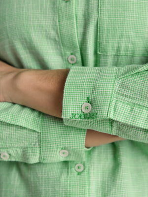 Joules Ida Green Long Sleeve Cotton Shirt