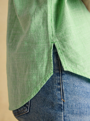 Joules Ida Green Long Sleeve Cotton Shirt