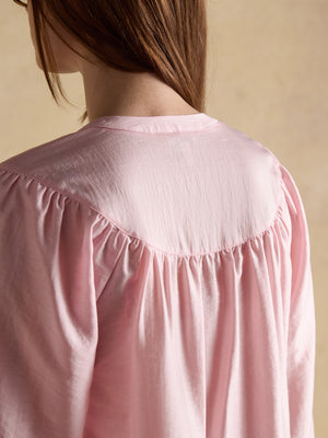 Joules Rose Pink Long Sleeve V-Neck Blouse